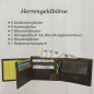 Preview: flevado Adler Gelbörse Herren Portemonnaie Büffelleder Bikerbörse mit RFID Schutz Braun